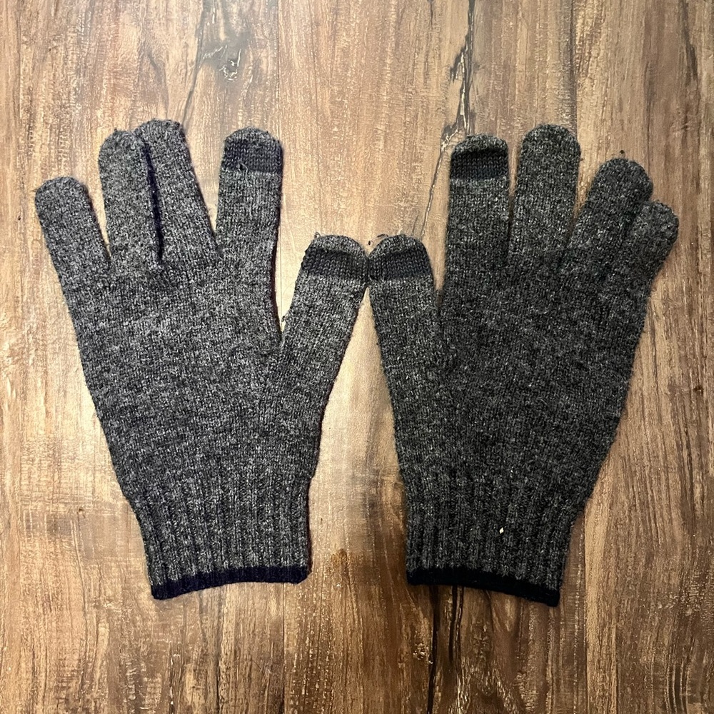 J. Crew Dark Gray Knit Gloves